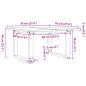Preview: Couchtisch O-Gestell 70x70x40cm Massivholz Kiefer und Gusseisen