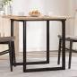 Preview: ARDEBO.de - Esstisch O-Gestell 80x80x75,5 cm Massivholz Kiefer & Gusseisen