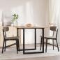 Preview: Esstisch O-Gestell 80x80x75,5 cm Massivholz Kiefer & Gusseisen