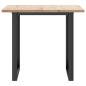 Preview: Esstisch O-Gestell 80x80x75,5 cm Massivholz Kiefer & Gusseisen