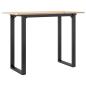 Preview: Esstisch O-Gestell 100x50x75 cm Massivholz Kiefer und Gusseisen