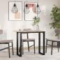 Preview: Esstisch O-Gestell 100x50x75 cm Massivholz Kiefer und Gusseisen