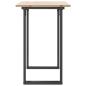 Preview: Esstisch O-Gestell 100x50x75 cm Massivholz Kiefer und Gusseisen