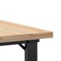 Preview: Couchtisch O-Gestell 60x60x40,5cm Massivholz Kiefer & Gusseisen
