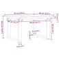 Preview: Couchtisch O-Gestell 60x60x40,5cm Massivholz Kiefer & Gusseisen