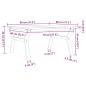 Preview: Couchtisch Y-Gestell 80x80x45cm Massivholz Kiefer und Gusseisen
