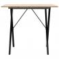 Preview: Esstisch X-Gestell 90x90x75cm Massivholz Kiefer und Gusseisen