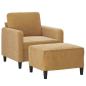 Preview: Sessel mit Hocker Braun 60 cm Samt