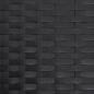 Preview: Gartenstuhl mit Fußhocker Schwarz Poly Rattan