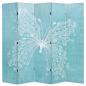 Preview: Raumteiler klappbar 200 x 170 cm Schmetterling Blau