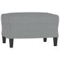 Preview: 3-Sitzer-Sofa mit Hocker Hellgrau 180 cm Stoff