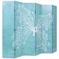 Preview: Raumteiler klappbar 228 x 170 cm Schmetterling Blau