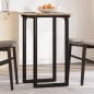Preview: ARDEBO.de - Esstisch O-Gestell 50x50x75 cm Massivholz Kiefer und Gusseisen
