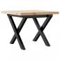 Preview: Couchtisch X-Gestell 40x40x35,5 Massivholz Kiefer und Gusseisen