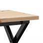 Preview: Couchtisch X-Gestell 40x40x35,5 Massivholz Kiefer und Gusseisen