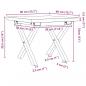 Preview: Couchtisch X-Gestell 40x40x35,5 Massivholz Kiefer und Gusseisen
