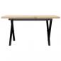 Preview: Couchtisch X-Gestell 80x50x40,5cm Massivholz Kiefer & Gusseisen
