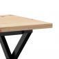 Preview: Couchtisch X-Gestell 80x50x40,5cm Massivholz Kiefer & Gusseisen
