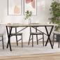 Preview: ARDEBO.de - Esstisch X-Gestell 160x80x75,5 cm Massivholz Kiefer & Gusseisen