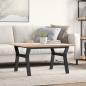 Preview: ARDEBO.de - Couchtisch Y-Gestell 80x80x45,5cm Massivholz Kiefer & Gusseisen