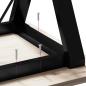Preview: Couchtisch Y-Gestell 80x80x45,5cm Massivholz Kiefer & Gusseisen