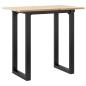 Preview: Esstisch O-Gestell 80x50x75,5 cm Massivholz Kiefer & Gusseisen