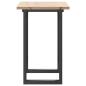 Preview: Esstisch O-Gestell 80x50x75,5 cm Massivholz Kiefer & Gusseisen