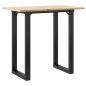 Preview: Esstisch O-Gestell 80x50x75,5 cm Massivholz Kiefer & Gusseisen