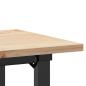 Preview: Esstisch O-Gestell 80x50x75,5 cm Massivholz Kiefer & Gusseisen