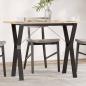 Preview: ARDEBO.de - Esstisch Y-Gestell 100x50x75 cm Massivholz Kiefer und Gusseisen