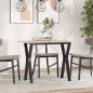 Preview: Esstisch Y-Gestell 100x50x75 cm Massivholz Kiefer und Gusseisen