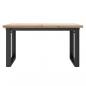Preview: Couchtisch O-Gestell 90x90x45,5cm Massivholz Kiefer & Gusseisen