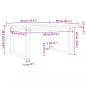 Preview: Couchtisch O-Gestell 90x90x45,5cm Massivholz Kiefer & Gusseisen