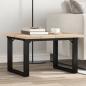 Preview: ARDEBO.de - Couchtisch O-Gestell 70x70x40,5cm Massivholz Kiefer & Gusseisen