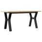 Preview: Couchtisch Y-Gestell 100x50x45 cm Massivholz Kiefer & Gusseisen