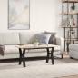Preview: Couchtisch Y-Gestell 100x50x45 cm Massivholz Kiefer & Gusseisen