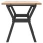 Preview: Couchtisch Y-Gestell 100x50x45 cm Massivholz Kiefer & Gusseisen