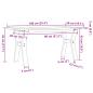Preview: Couchtisch Y-Gestell 100x50x45 cm Massivholz Kiefer & Gusseisen
