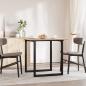 Preview: Esstisch O-Gestell 90x90x75cm Massivholz Kiefer und Gusseisen