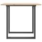Preview: Esstisch O-Gestell 90x90x75cm Massivholz Kiefer und Gusseisen