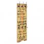 Preview: ARDEBO.de - Wandgarderobe mit 6 Haken 120 x 40 cm "FAMILY" 