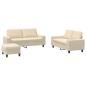 Preview: 3-tlg. Sofagarnitur Creme Stoff