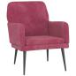 Preview: Sessel Weinrot 62x79x79 cm Samt