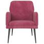 Preview: Sessel Weinrot 62x79x79 cm Samt