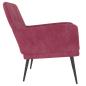 Preview: Sessel Weinrot 62x79x79 cm Samt