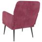 Preview: Sessel Weinrot 62x79x79 cm Samt