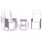 Preview: 3-tlg. Bistro-Set mit Kissen Grau Poly Rattan