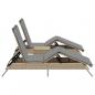 Preview: Sonnenliegen 2 Stk. mit Tisch Beige Poly Rattan
