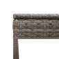 Preview: Sonnenliege mit Tisch und Auflage Grau Poly Rattan
