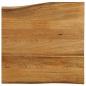 Preview: ARDEBO.de - Tischplatte mit Baumkante 60x60x2,5 cm Massivholz Mango